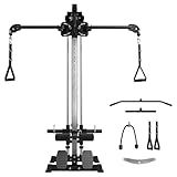 GMWD Cable Machine Home Gym, Wall Mount Functional Trainer with Dual Swivel Arms and 22 Adjustable Positions, All-in-One Cable Crossover Machine for Home