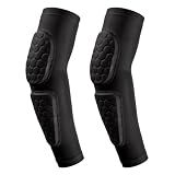GUOZI Padded Arm Sleeves 2 Pack Elbow Forearm Pads for Football Volleyball