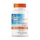 Doctor's Best High Absorption CoQ10 with BioPerine Supplement - Coenzyme Q10 Softgels for Heart Health & Antioxidant Support, Naturally Fermented CoQ10 100mg for Women & Men, Non GMO - 120 Softgels