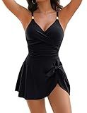 Blooming Jelly Womens One Piece Bathing Suit One Piece Swim Suit Modest Cute 2026 Swimdress (XL, Black)