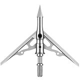 AOULGKA 6 Pack Broadheads 100/125 Grains Mechanical Broadheads 2 Blade 2.25" Cutting Dia Archery Broadheads Compound Bows and Crossbows Hunting (100 Grain)