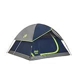 Coleman Sundome Camping Tent with Rainfly, 2/3/4/6 Person Tent Sets Up in 10 Mins, Weatherproof Shelter for Camping, Festivals, Backyard, Sleepovers, & More