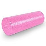 ProsourceFit High Density Foam Rollers 18 - inches long, Firm Full Body Athletic Massager for Back Stretching, Yoga, Pilates, Post Workout Trigger Point Release, Pink