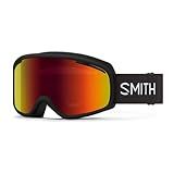 SMITH Vogue Goggles for Women with Carbonic-x Lens – Performance Snowsports Goggles with Replaceable Lens for Skiing & Snowboarding – Black + Red Sol-X Mirror