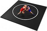 EFFICRAFT 10'x10' ft Wrestling Mat, Thick Jiu Jitsu BJJ Mat, Gray