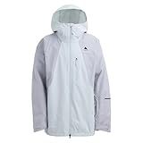 Burton Men’s Reserve 2-Layer Shell Jacket – Waterproof Winter Snowboard Jacket for Layering with Hood & Tech Pockets – Gray Cloud/Washed Lavender, Medium