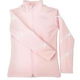 JoyCan Girl's Pink Ice Figure Skating Training Jacket with Fleece