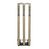 SNICK Premium Spring Heavy Duty Cricket Stumps - 3 Stumps and 2 bails with Metal Base