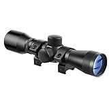 Beileshi 4x32 Compact Crossbow Scope,Crosshair Optics Hunting Scope with 20mm Free Mounts