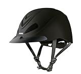 Troxel Liberty Ultralight Horse Riding Helmet, Low-Profile Adjustable Design, Safety Horseback Riding Gear, Medium (7 - 7-1/4), Black Duratec