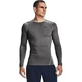 Under Armour Men's Armour HeatGear Compression Long-Sleeve T-Shirt , Carbon Heather (090)/Black, Large