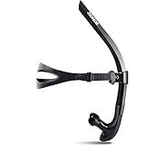 ZIONOR T1 Snorkel Lap Swimming Swimmer Training Diving Snorkeling Comfortable Mouthpiece One-Way Purge Valve for Pool Open Water - Black