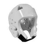 Youth & Adults Taekwondo Karate Headgear MMA Martial Arts Helmet, Soft Head Gear for Martial Art Grappling Muay Thai Kickboxing Taekwondo (White, Small)