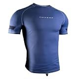 Hayabusa Men's Core Short Sleeve BJJ Rash Guard - Blue, Medium