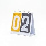 TruZetetic Scoreboard Flip Tabletop Score Counter – Portable, Waterproof & Durable for Pool, Table Tennis, Badminton, Basketball, Cornhole & Sports Training (2-Digit)