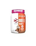 Dymatize x Dunkin' Mocha Latte ISO100 Whey Protein Powder, 95mg Caffeine, 25g of Protein, 20 Servings, 5.5g BCAAs, 120 Cal., Gluten Free, 1g Fat, 1g Sugar, 3g Carb