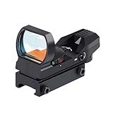 KASENTE Red Green Dot Gun Sight Tactical Reflex Sight with 4 Adjustable Reticles for 20mm Rail Mount