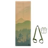 Satori Concept Cork Yoga Mat with Natural Rubber Base, Extra Size, Thickness and Support, Excellent Cushion & Grip, Non-Slip, Non-Toxic, Sweat-Resistant, Sustainable, Eco-friendly Exercise Mat (Mountain, Standard 72 x 26 x 4mm)