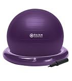 Gaiam Essentials Balance Ball & Base Kit, 65cm Chair (Grey)