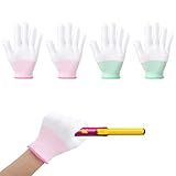 Exircy 4 Pcs Heat Gloves for Hair Styling, Heat Resistant Gloves Professional Curling Iron Glove for Flat Iron and Curling Wand Suitable Sublimation Heats Transfer Printing