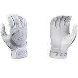 Easton | MAV GT Baseball Batting Gloves | White/White | Adult Medium