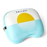 Ballast Beach Pillow – Comfy, Durable & Compact, Stays Put on Windy Beaches with Patented Sand Pouch, Inflatable Pillow for Beaches, Pools, Camping, Festivals and Travel (Golden Sunrise)