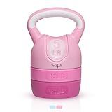 Yes4All Adjustable Kettlebell for Women – Pink Home Gym Set, 5lb–12lb Adjustable Weight, Compact Kettlebell Set for Strength Training