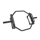 CAP Olympic Trap and Shrug Bar, Elevated Grip, Black, 500lb Capacity