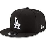New Era MLB 9FIFTY Adjustable Snapback Hat Cap One Size Fits All (Los Angeles Dodgers Black White)