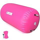 AWSUM Air Roller Gymnastics Barrel Inflatable Tumbling Mat Back Handspring Trainer for Octagon Mat Gym Home Gymnastics Equipment，No Electric Pump