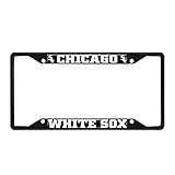 Fan Mats 31301: Chicago White Sox Metal License Plate Frame Black Finish