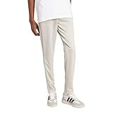 adidas Mens Sereno Cut 3-Stripes Regular Slim Tapered Sportswear Pants, Wonder Alumina/White, Small
