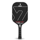 YVmove T700 Raw Carbon Fiber Pickleball Paddle, 16mm Thermoformed Pickleball Racket with High Spin, USAPA Approved Professional Pickle Ball Paddle Pure Black