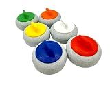 Curling Stone Fridge Magnets Set of 6 - Curling Fan Gift for Refrigerator Locker or Whiteboard - Handcrafted in USA - 3D Printed Sport Magnets in 6 Colors