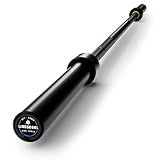 LIONSCOOL Premium 6ft Barbell (Black E-coating, 6FT, 500LBS)