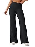 YEOREO Workout Womens Straight Leggings 31.5" Eddiy Gym Yoga Pants Black M