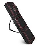 XIDIHF Wheeled Ski Bag with Detachable Boot Pouch, Padded Ski & Snowboard Travel Case 165–177 cm, 900D Water-Resistant Ski Roller Bag