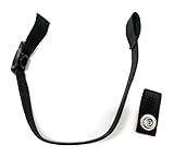 Hockey Helmet Chin Strap with Stainless Steel Snap (Black)
