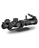 CVLIFE JackalHowl 1-4x20 LPVO Rifle Scope with Cantilever Mount， Illuminated BDC Reticle Rimfire Scope Compact Riflescope with Zero Reset