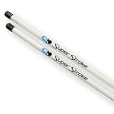 SuperStroke Golf Alignment Sticks 45" Fiberglass Rods, Full Swing Training Aid Kit, Help's with Posture Correction and Shot Accuracy, White (Set of 2)