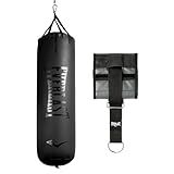 Everlast Elite 2 Heavy Bag (70 LB) with Wood Beam Heavy Punching Bag Hanger, Durable Boxing Heavy Bag for Home Training