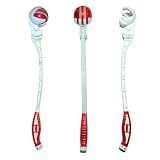 Side Arm Ball Thrower for Cricket - Cricket Side Arm Ball Thrower Stick for Speed, Practice, & Training - Ball Thrower for Kids Cricket & Softball, Tennis Ball Thrower for Cricket Practice (White)