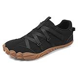 UBFEN Womens Barefoot Shoes Sneakers with Lightweight Minimalist Zero Drop for Walking Hiking Running Comfortable Casual Fashion Tennis Shoes Black 8.5