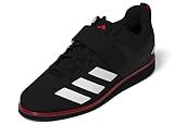 adidas Unisex Powerlift 5 Weightlifting Sneaker, Black/White/Pure Ruby, 7.5 US Men