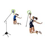 BGOJAB Volleyball Spike Hitting Trainer with Adjustable Modes & Height, Lightweight Volleyball Training Equipment for Serving, Spiking and Jump Training, Ideal for Beginners and Pros