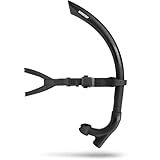 Supertrip Adult Lap Swim Snorkel, Black, Headband, Swim-Snorkels, Snorkel