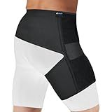 Tenbon Adjustable Hip Brace for Sciatica Pain Relief & Sacroiliac Support - Compression Wrap for Hamstring, Hip Flexor, Groin Injuries, Thigh Stabilizer - SI Joint Belt for Men & Women (XL/Right)