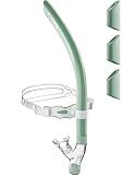 CAPAS Training Swim Snorkel for Lap Swimming, Swivel Headband Ultimate Fit Center-Mount Swimmers Snorkel with Liquid Silicone Mouthpiece Adjustable Strap, Designed for Adult Men Women
