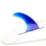 DORSAL Signature Surf SUP Single Center Fin for Longboard Surfboard Blue 7 Inch Polycarbonate