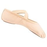 Stelle Ballet Shoes for Women Highly Stretch Canvas Dance Slipper Ballet Mesh Flats Non-Slip Yoga(Ballet Pink,6MW)